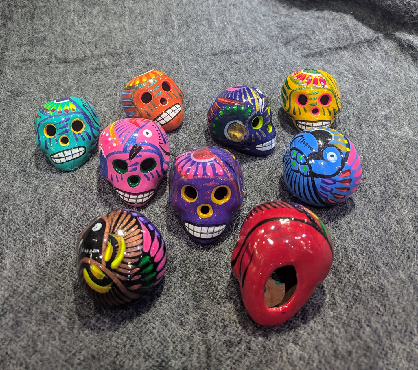 Hand Painted Ceramic Sugar Skull | Day of the Dead Ofrenda