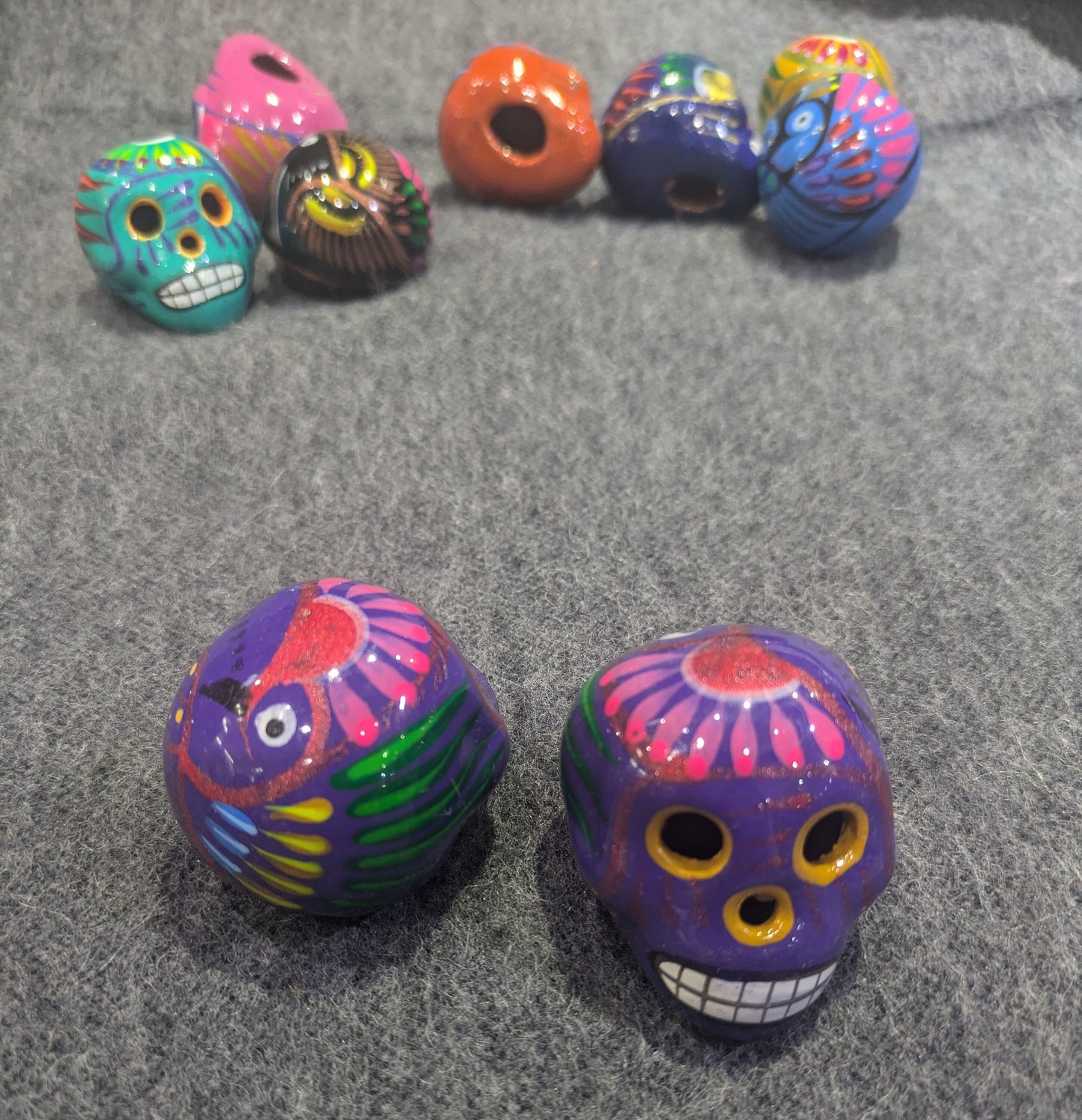Hand Painted Ceramic Sugar Skull | Day of the Dead Ofrenda