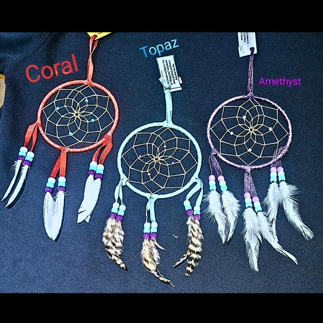 Traditional Diné Dream Catchers in Gemstone Colors All Tribes Treasures