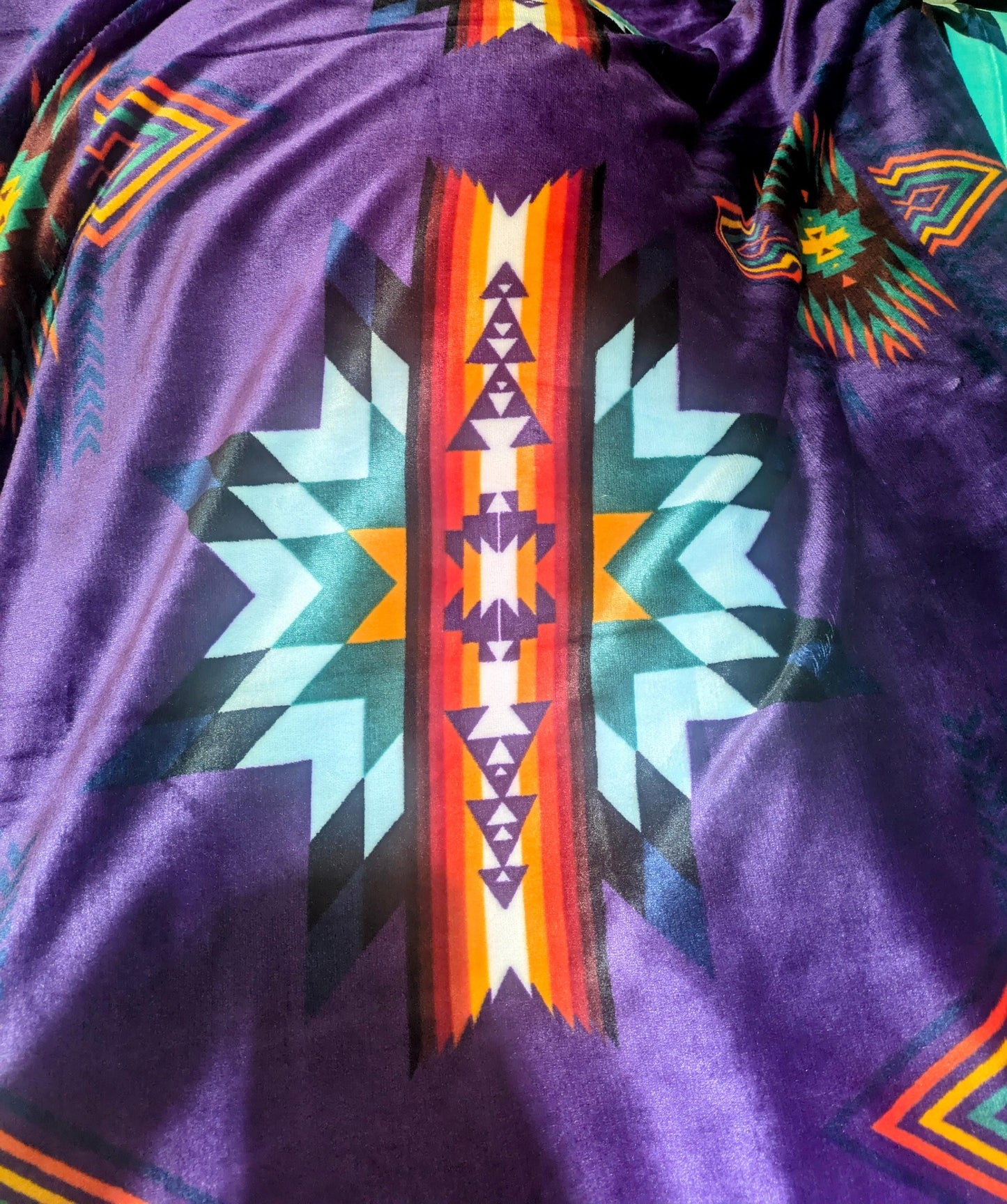 Tribal Blanket: Reversible Native American-Inspired Baby/Throw - 40x60