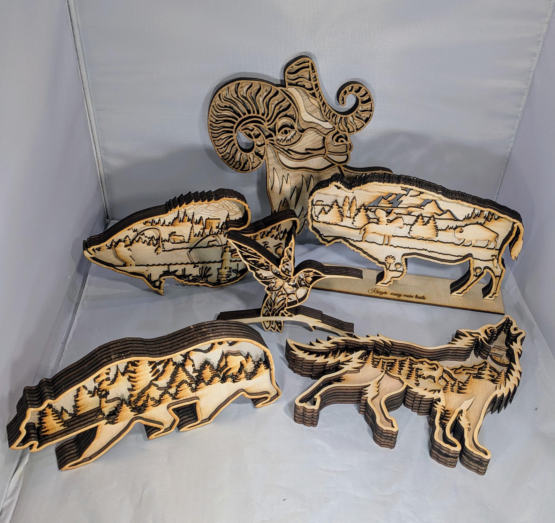 Native American Handcrafted 3D Animal Art Panels All Tribes Treasures