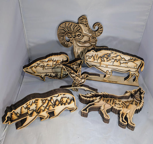 Native American Handcrafted 3D Animal Art Panels All Tribes Treasures