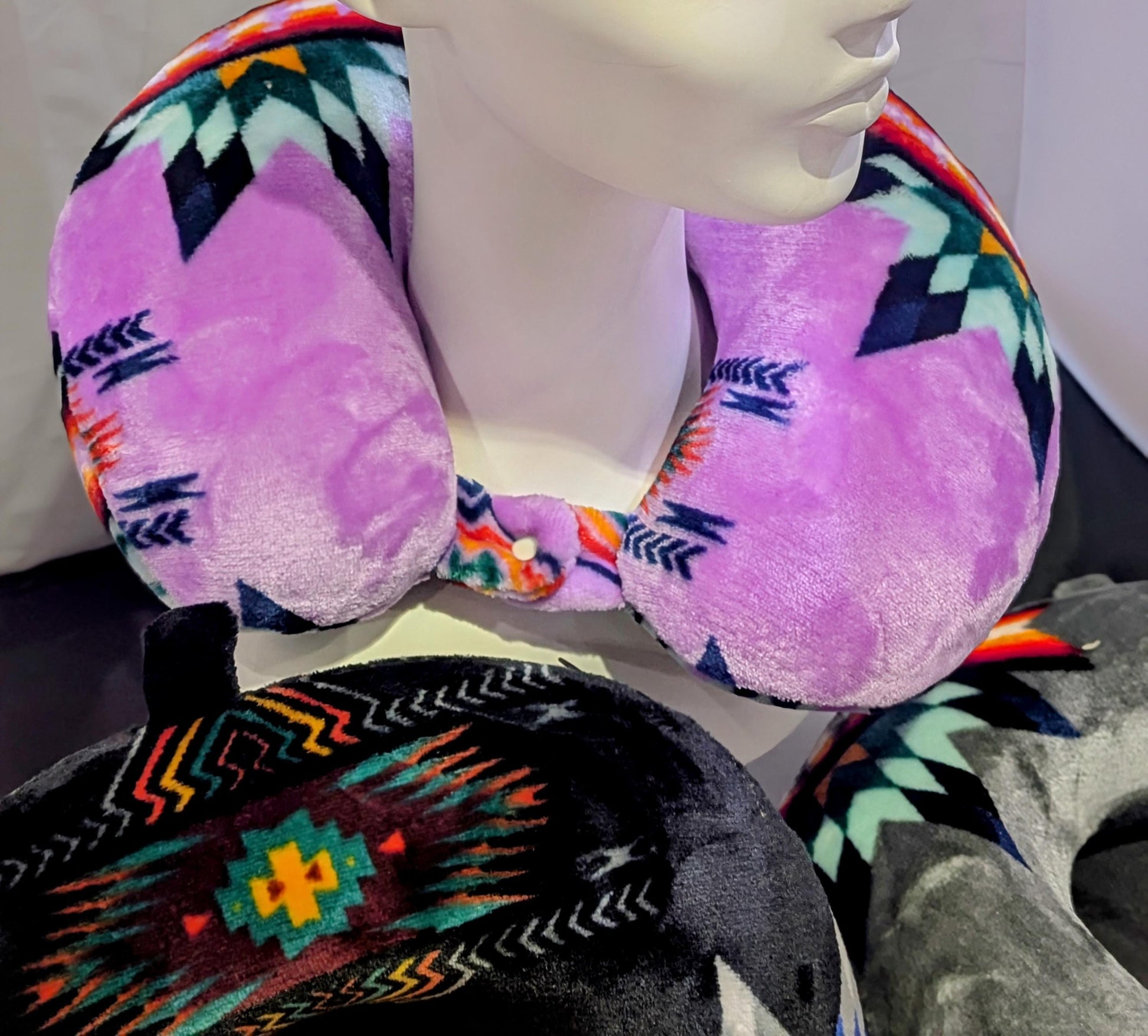 Tribal Travel Neck Pillow: Adjustable, Soft Polyester Comfort All Tribes Treasures
