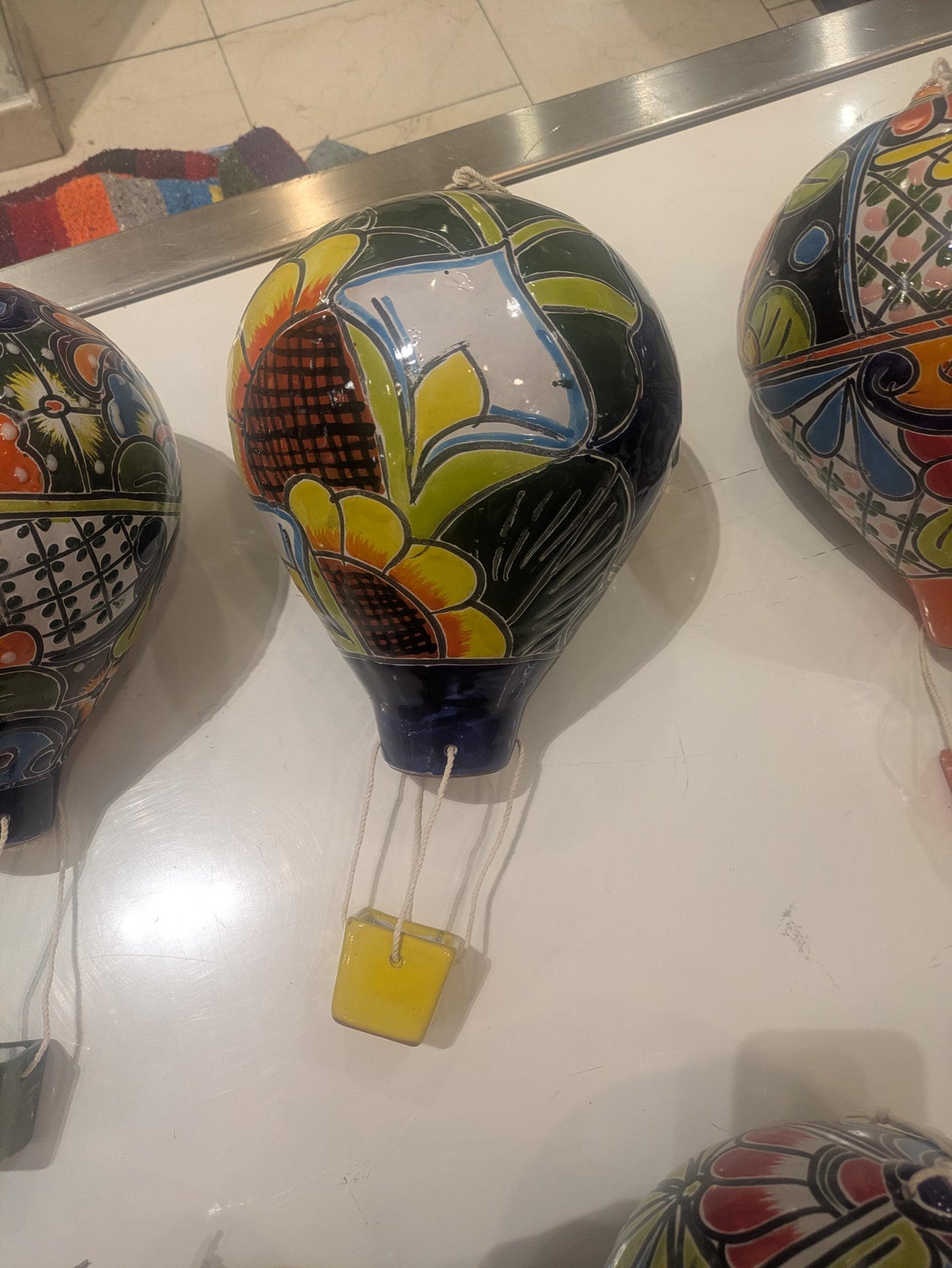 Large Talavera Ceramic Balloon: Hand-Painted Folk Art All Tribes Treasures