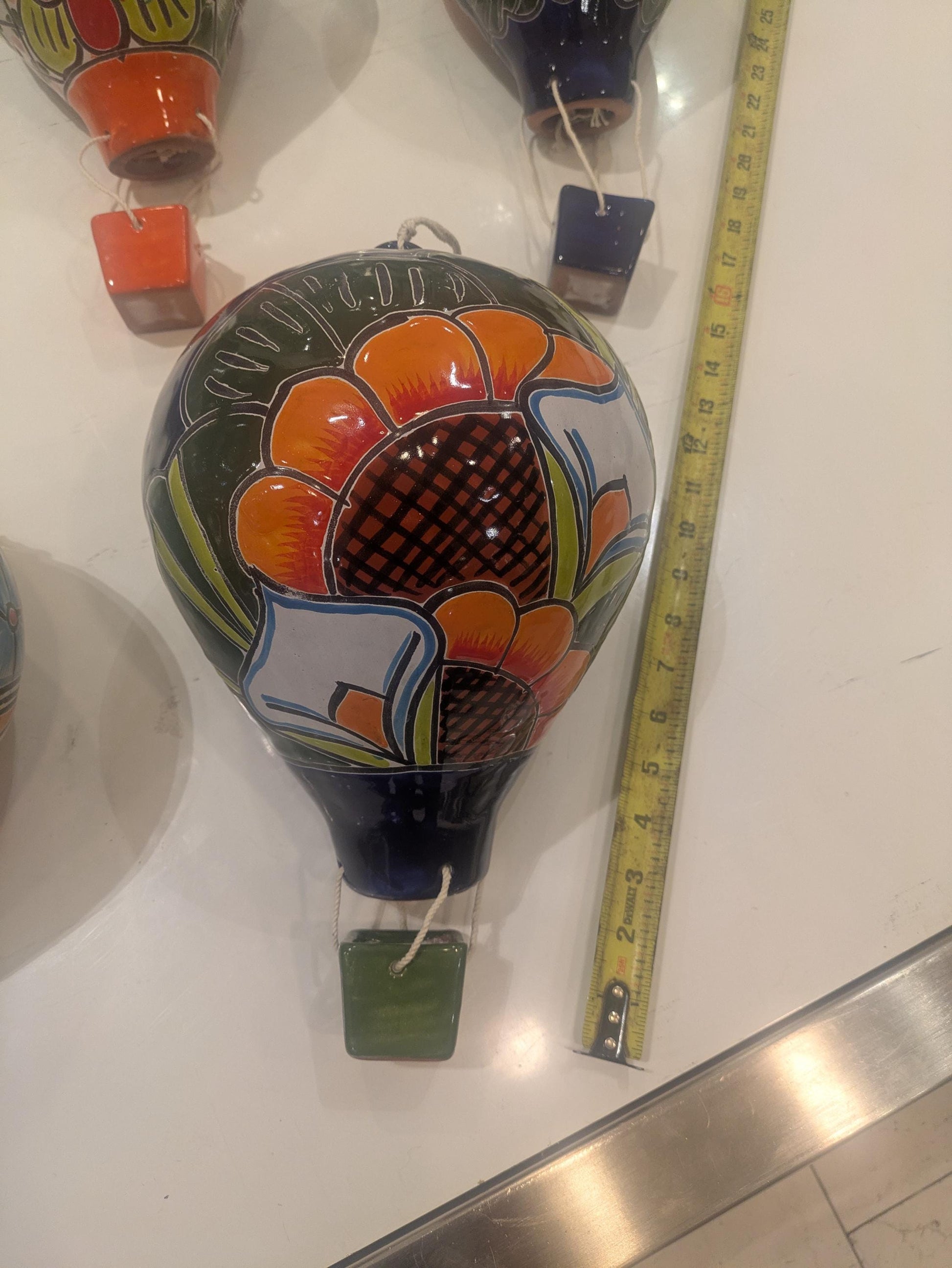 Large Talavera Ceramic Balloon: Hand-Painted Folk Art All Tribes Treasures