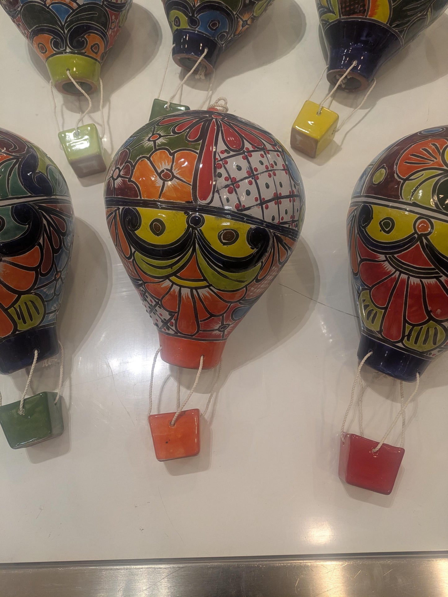 Large Talavera Ceramic Balloon: Hand-Painted Folk Art All Tribes Treasures