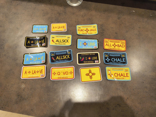 New Mexico License Plate Stickers with Unique Zia Designs All Tribes Treasures