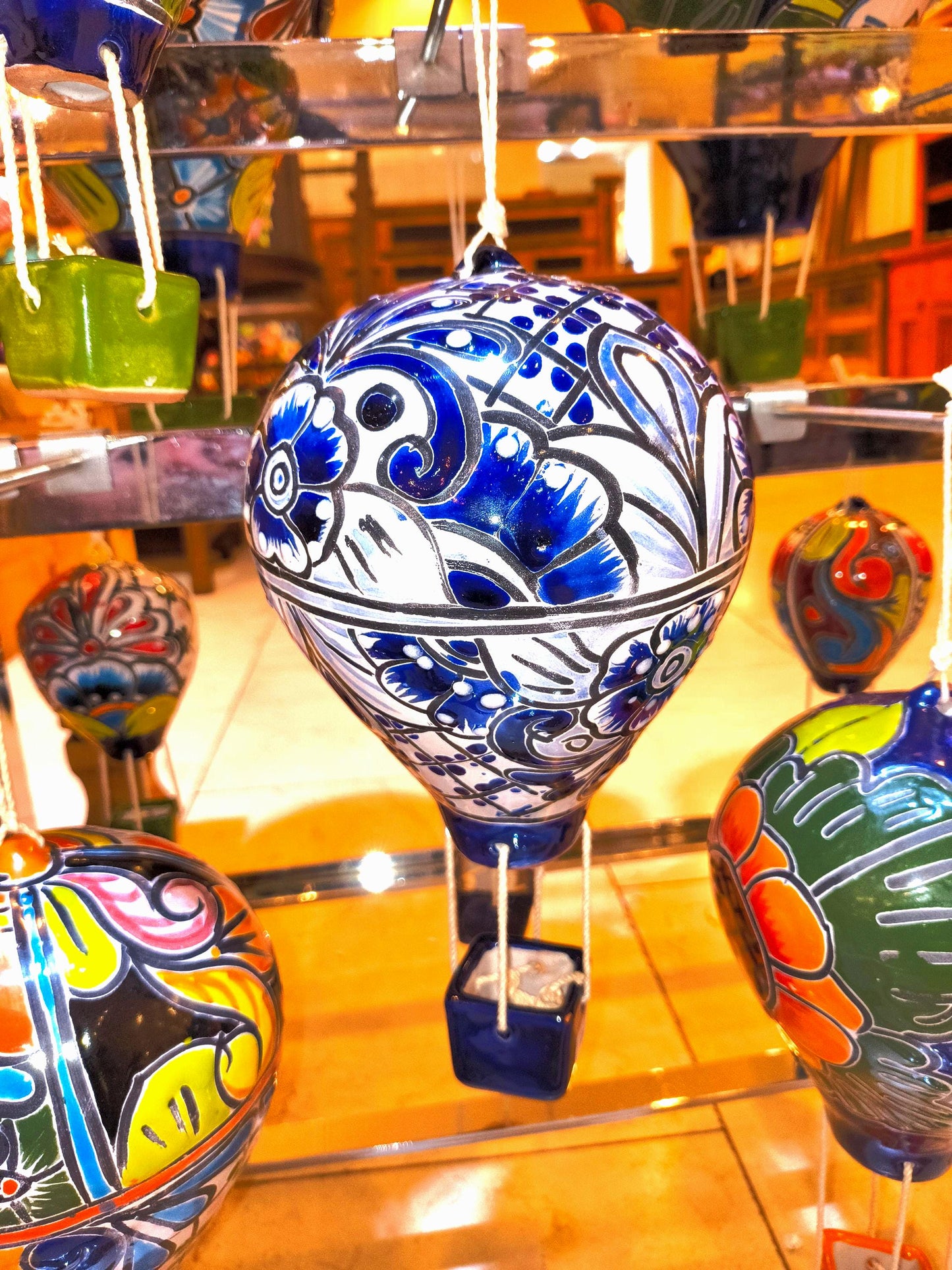 Talavera Hot Air Balloon Décor – Handmade in Mexico, 7 All Tribes Treasures