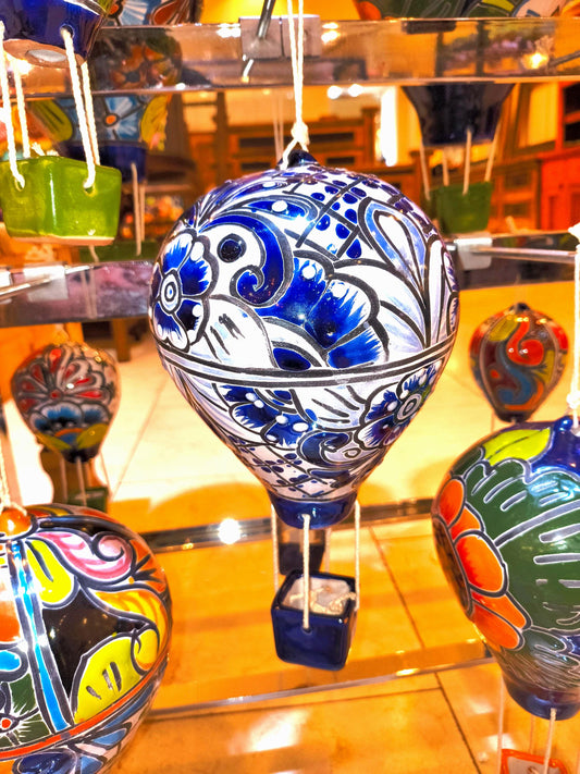 Talavera Hot Air Balloon Décor – Handmade in Mexico, 7 All Tribes Treasures