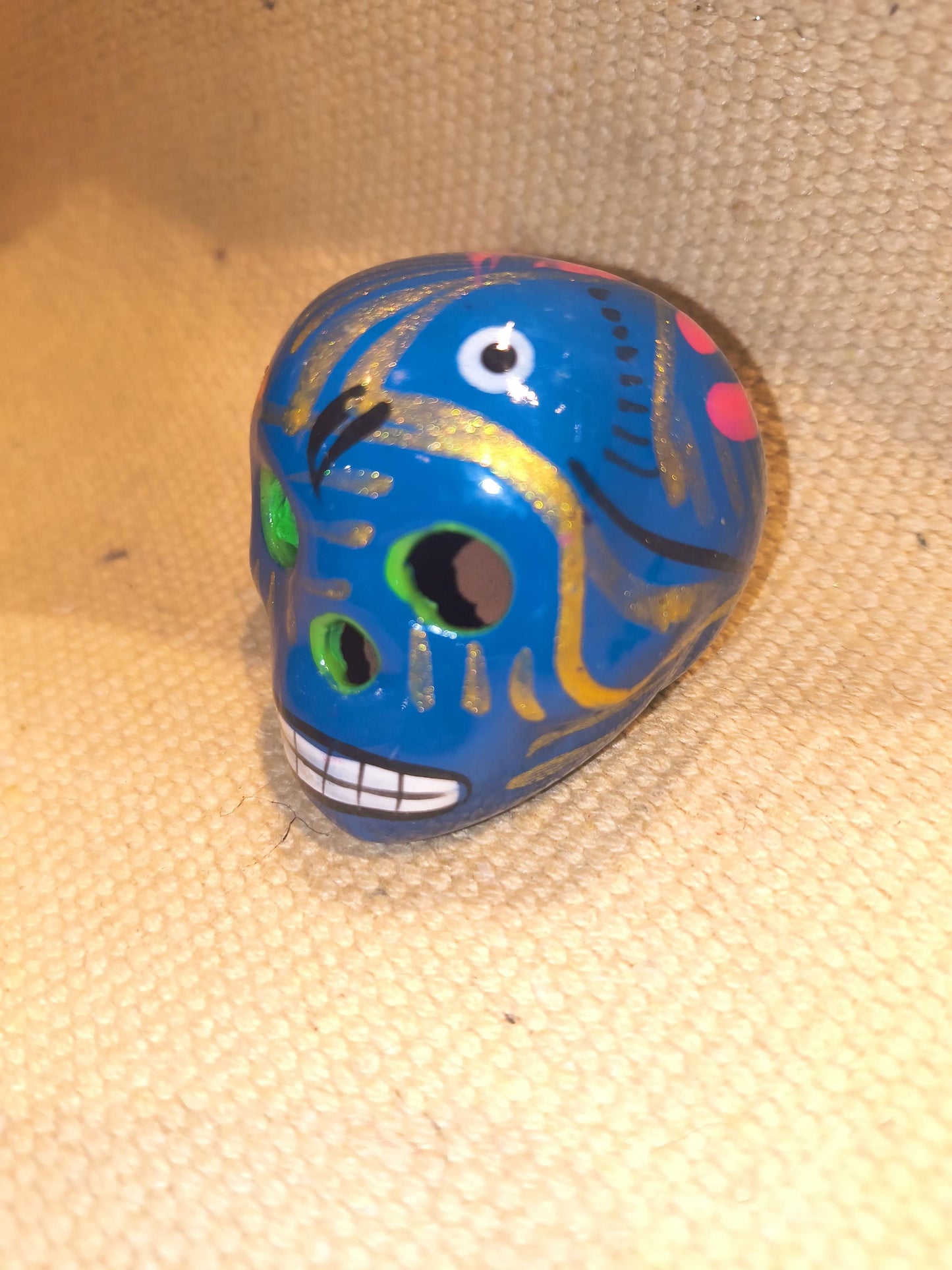 Hand Painted Ceramic Sugar Skull | Day of the Dead Ofrenda