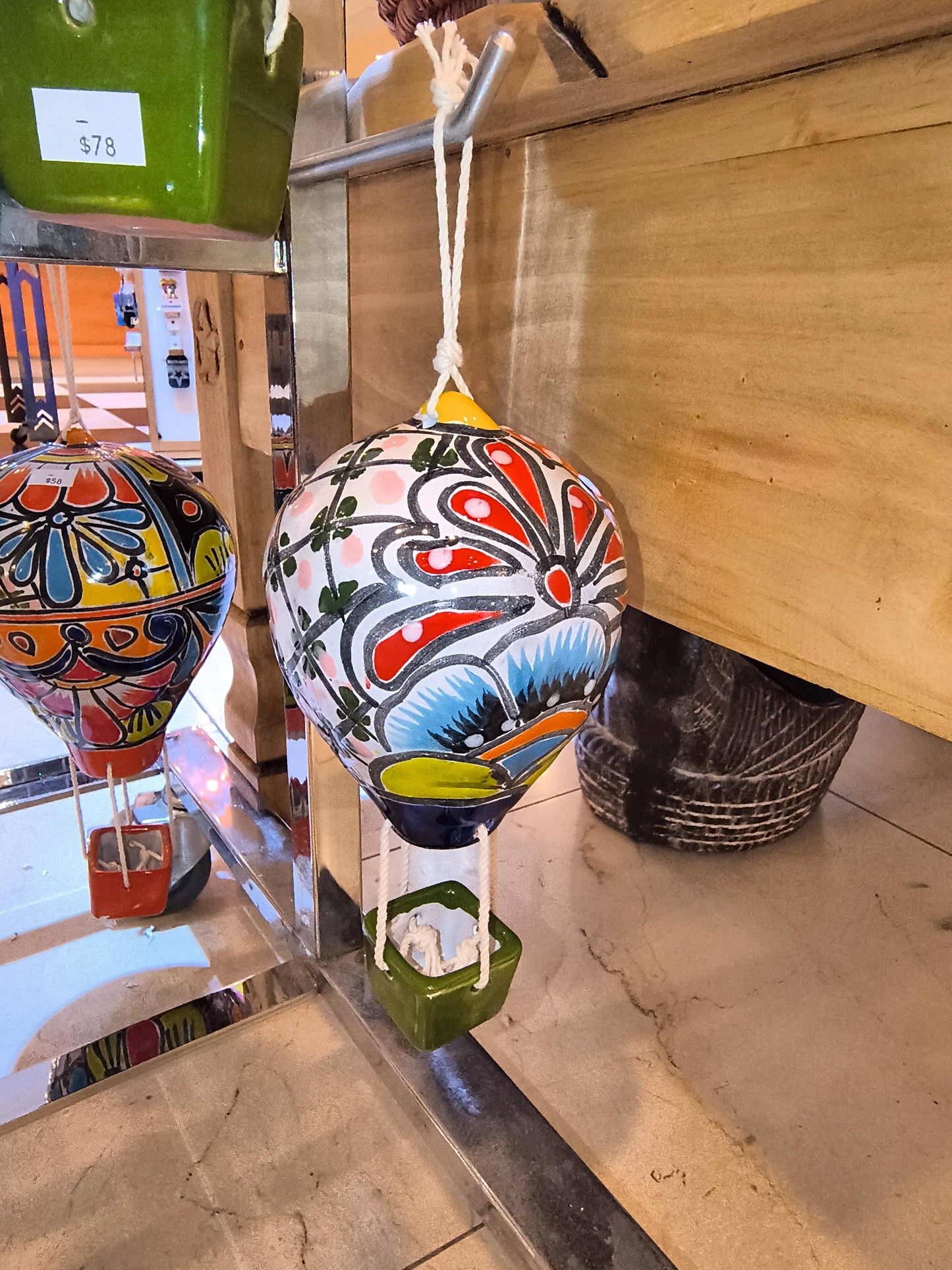 Talavera Hot Air Balloon Décor – Handmade in Mexico, 7 All Tribes Treasures