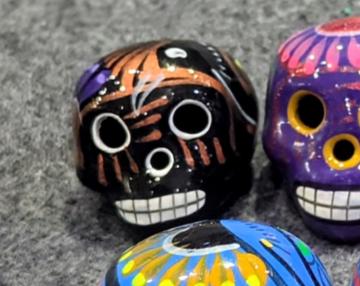 Hand Painted Ceramic Sugar Skull | Day of the Dead Ofrenda