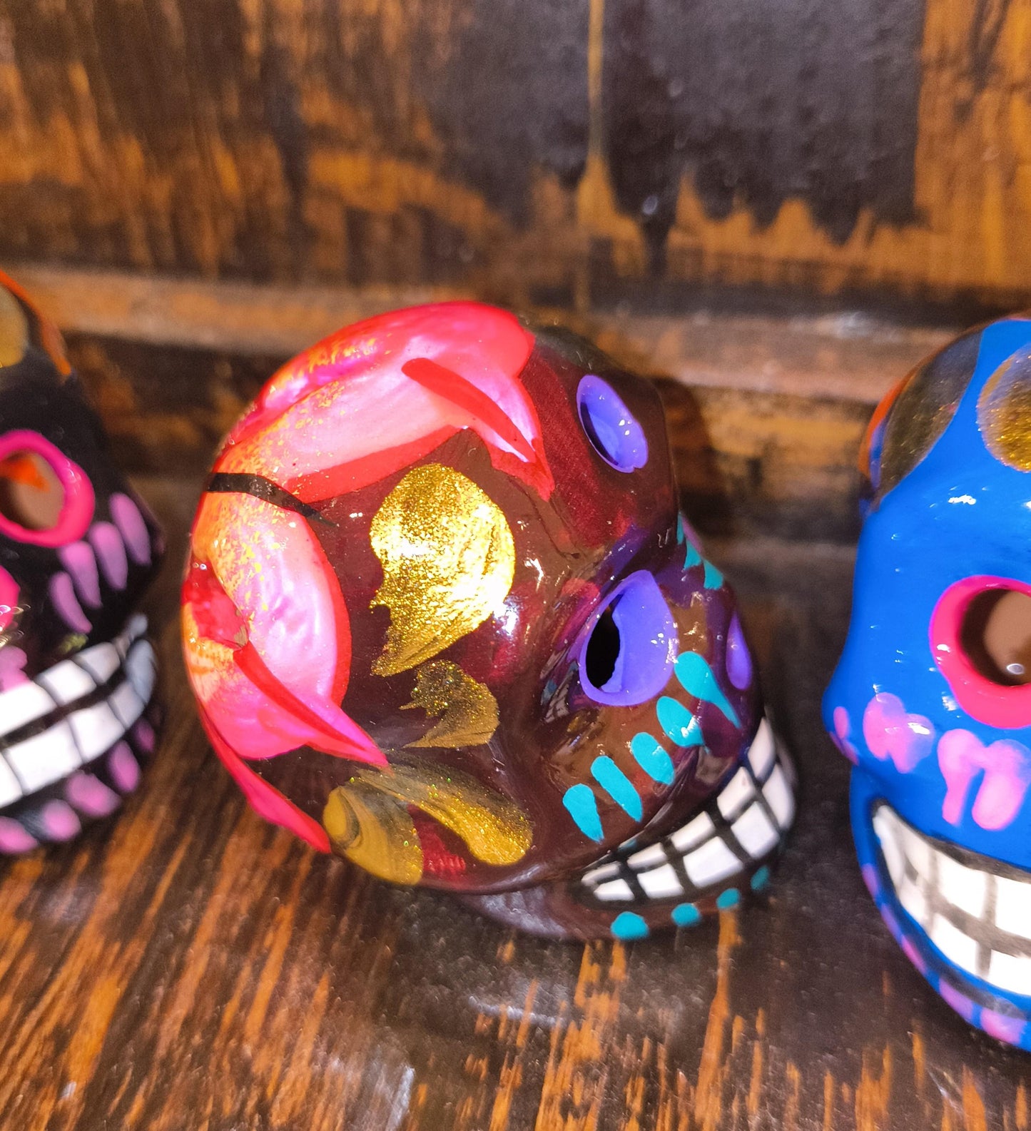 Hand Painted Ceramic Sugar Skull | Day of the Dead Ofrenda
