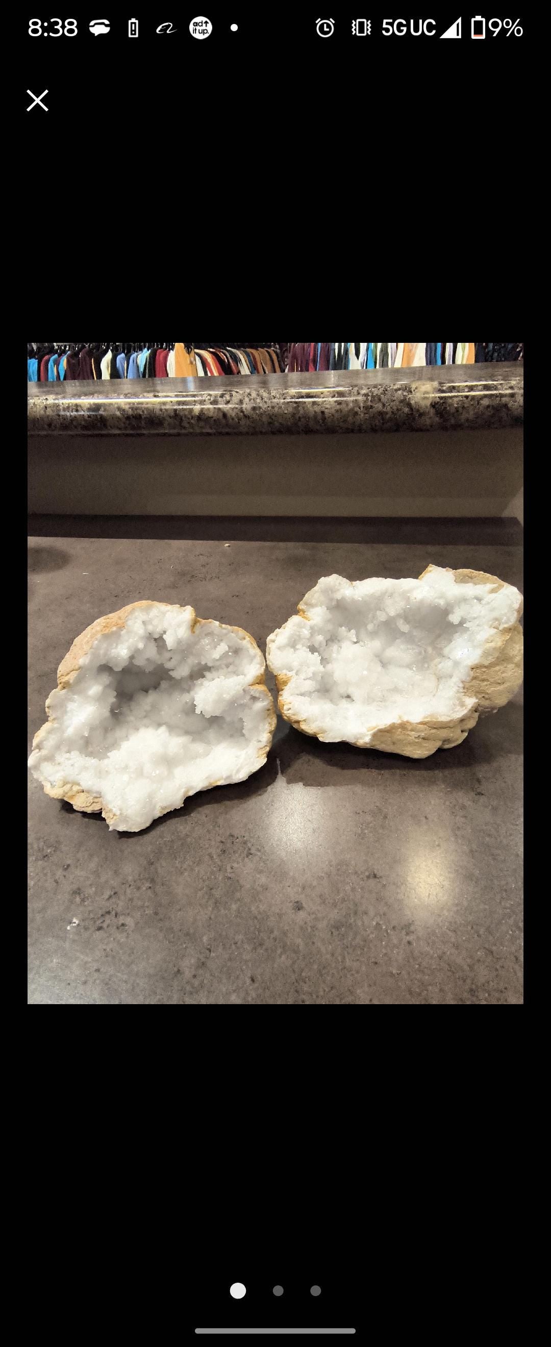 Popcorn Crystal Geode Pair | Cauliflower & Druzy Quartz Pocket Cave | 6 Sizes | Atlas Mountains, Morocco