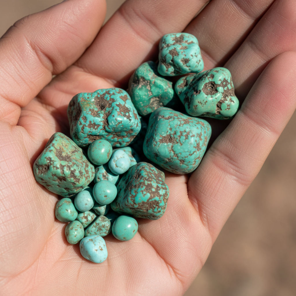 Nevada Rough Turquoise - Hand Scale