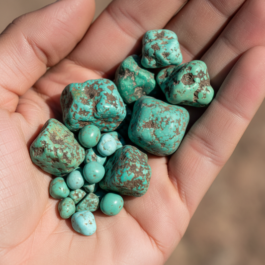 Nevada Rough Turquoise - Hand Scale
