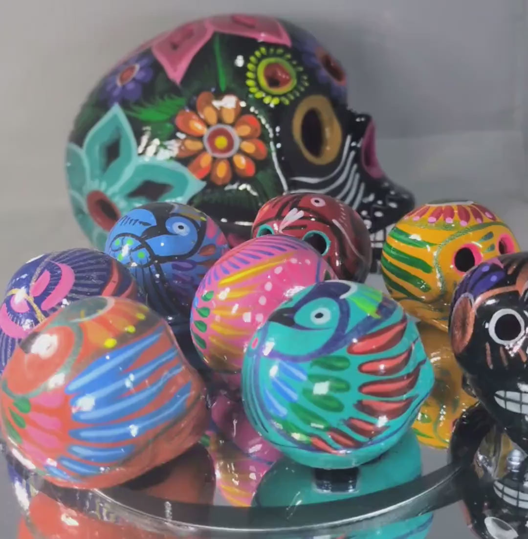 Hand Painted Sugar Skull - Ceramic Dia de los Muertos Decoration All Tribes Treasures
