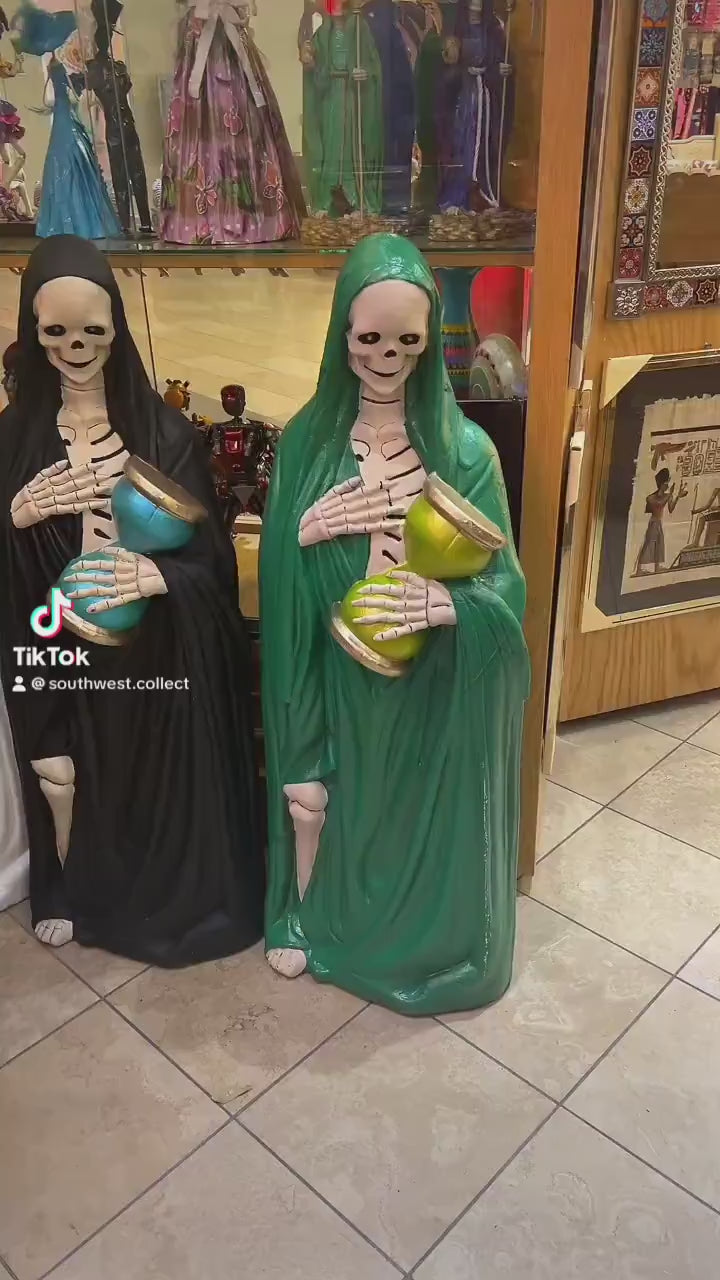 Santa Muerte Resin Statue New Mexico Style All Tribes Treasures