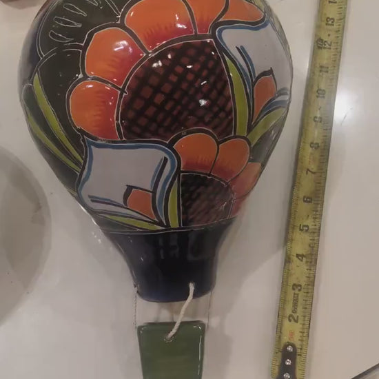 Large Talavera Ceramic Balloon: Hand-Painted Folk Art All Tribes Treasures