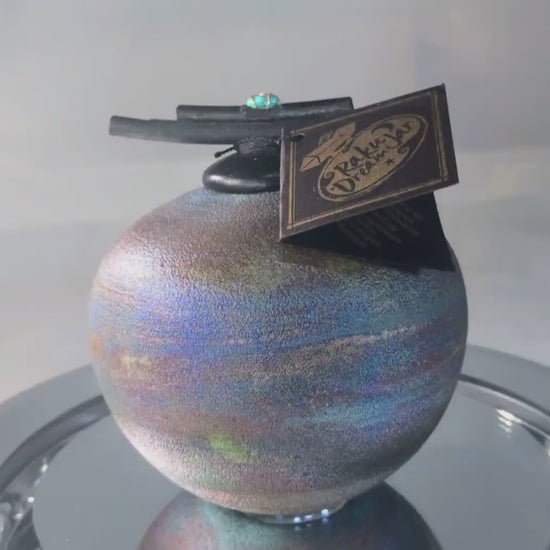 Raku Dream Jar by Jeremy Diller - Handcrafted Pottery Art All Tribes Treasures