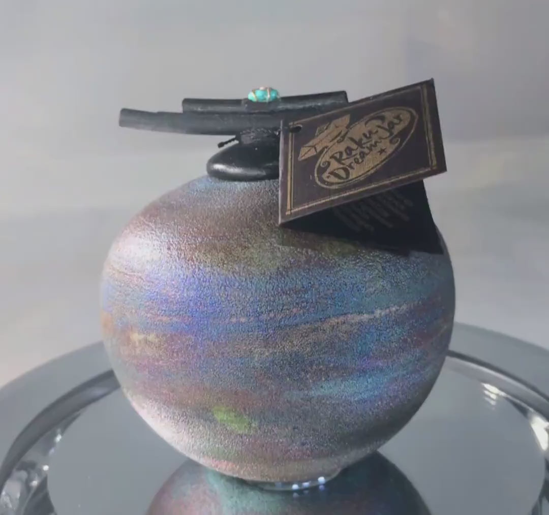 Raku Dream Jar by Jeremy Diller - Handcrafted Pottery Art All Tribes Treasures