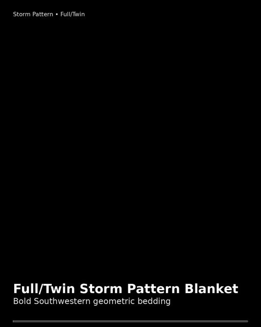 Storm Pattern Full/Twin Blanket – Reversible Southwestern Geometric Throw