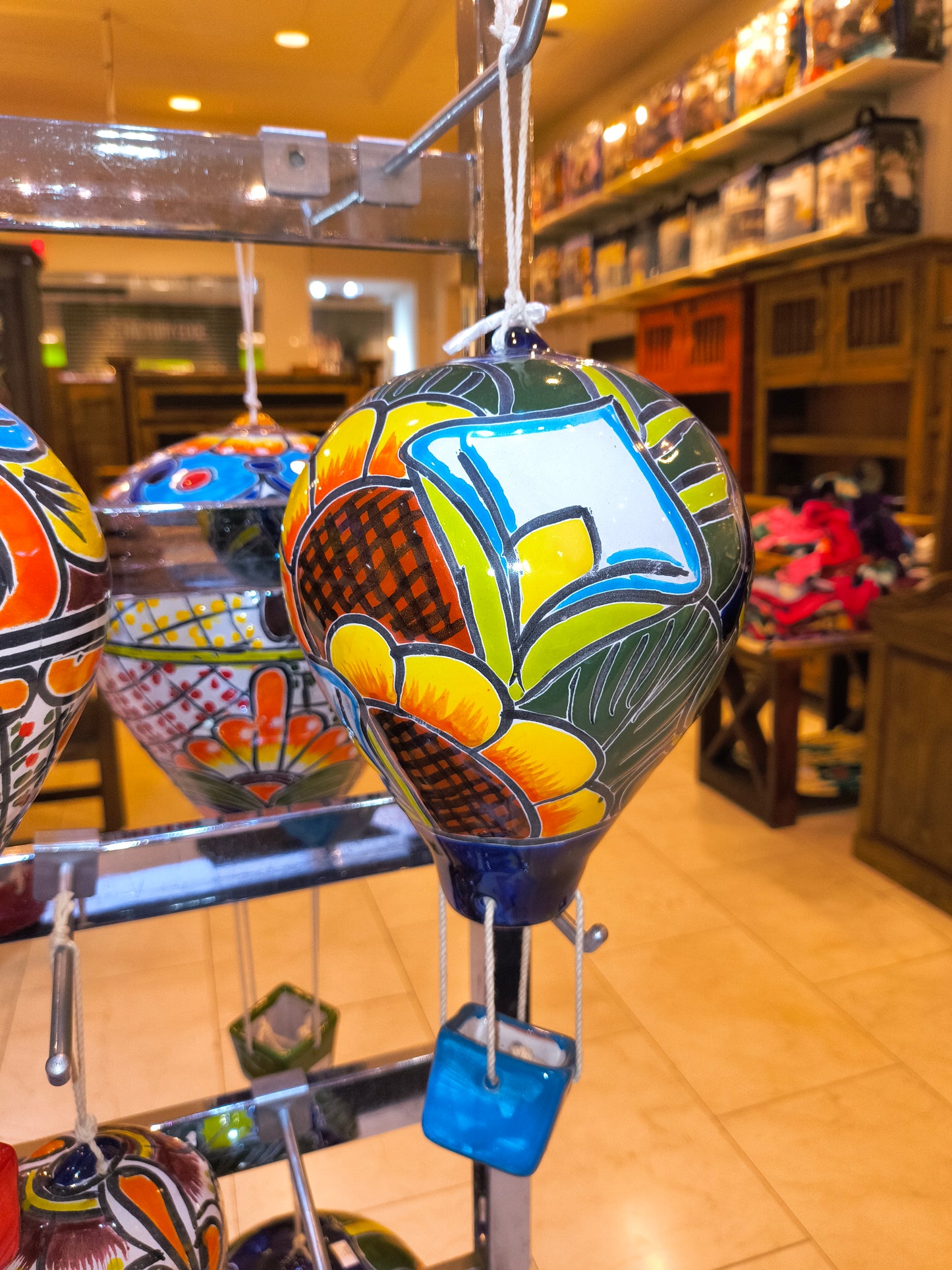 Talavera Hot Air Balloon - Medium Mexican Ceramic Art All Tribes Treasures