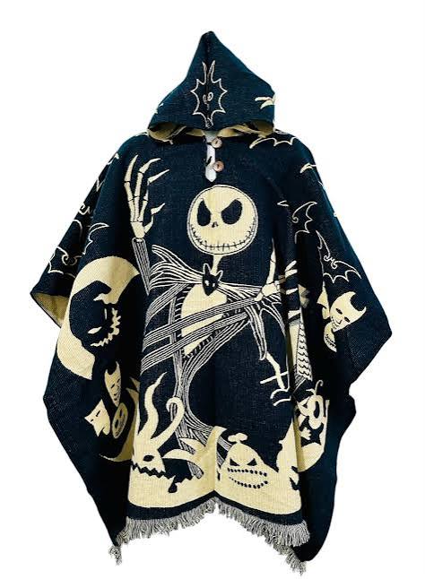 Nightmare Before Christmas Reversible Poncho Unisex