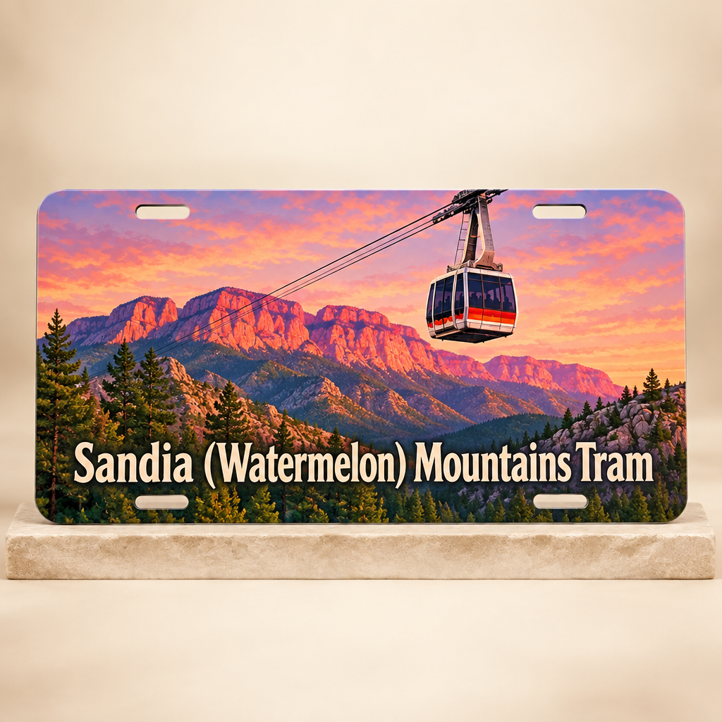 Sandia Watermelon Mountains Tram plate