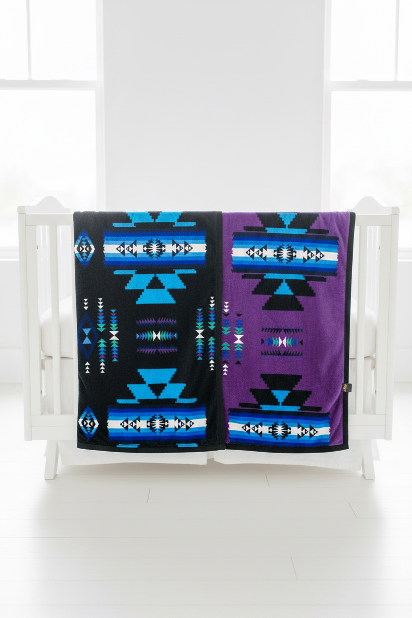 Storm Pattern Baby / Throw Blanket – Reversible 40 x 60
