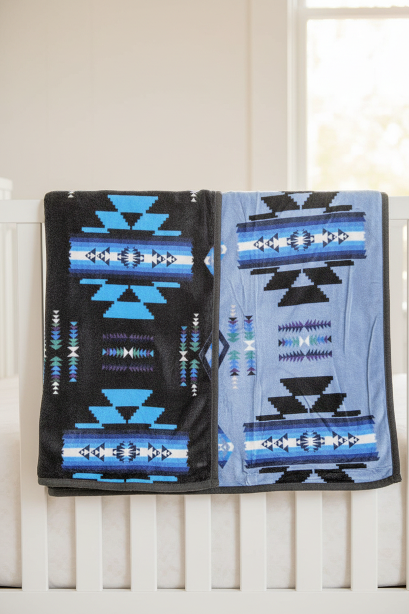Storm Pattern Baby / Throw Blanket – Reversible 40 x 60