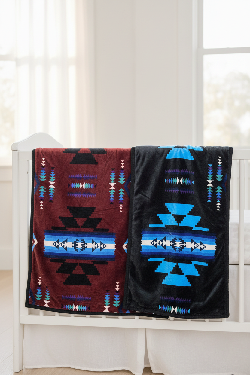 Storm Pattern Baby / Throw Blanket – Reversible 40 x 60