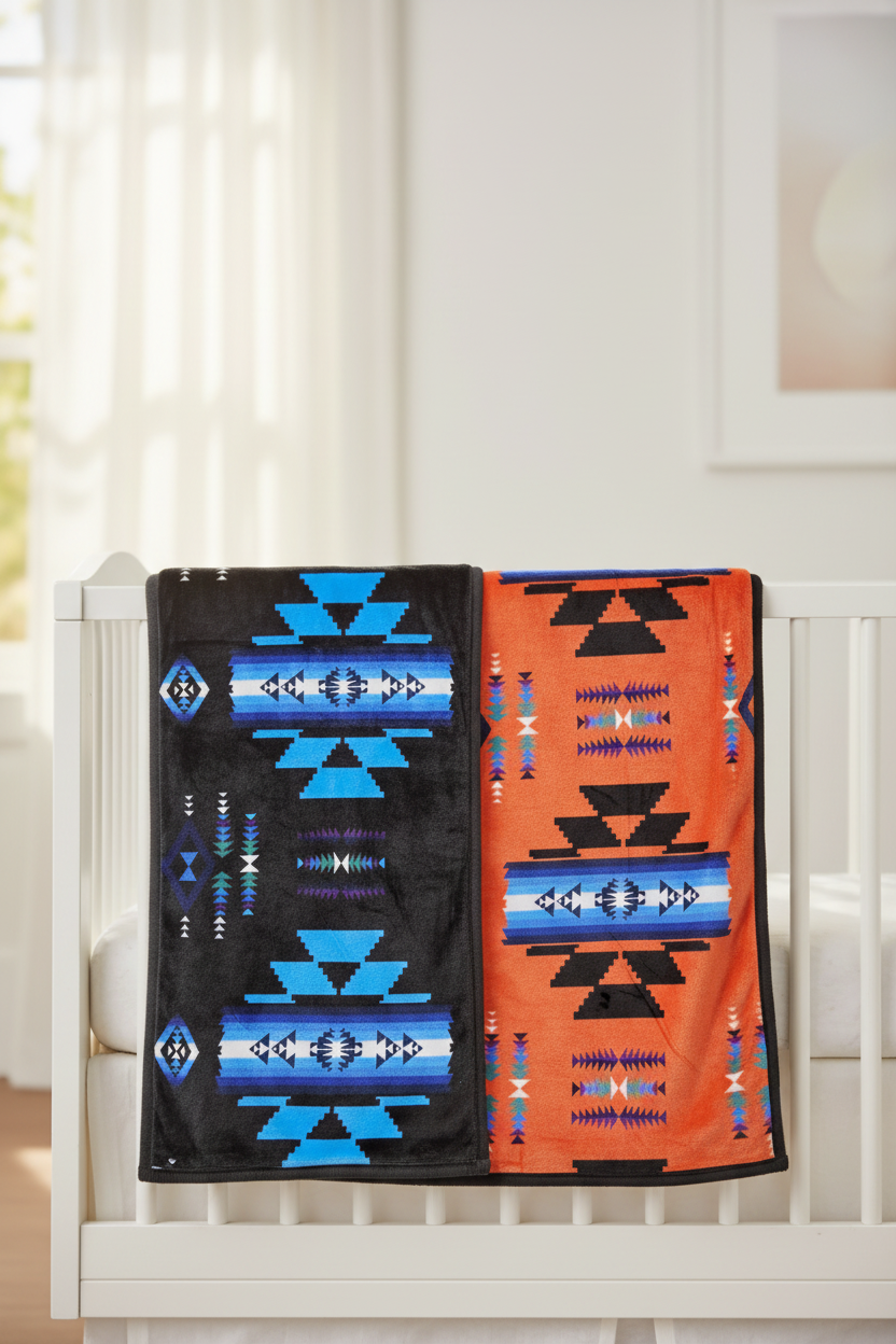 Storm Pattern Baby / Throw Blanket – Reversible 40 x 60