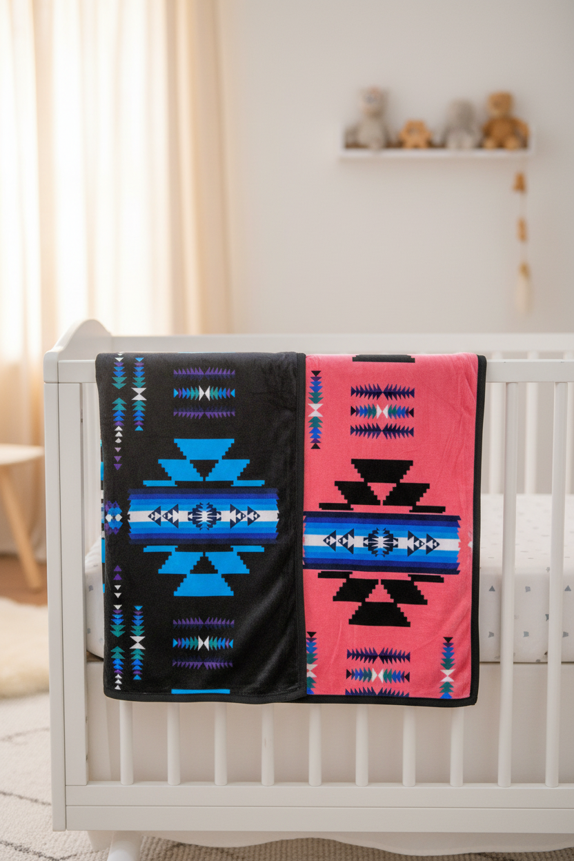 Storm Pattern Baby / Throw Blanket – Reversible 40 x 60