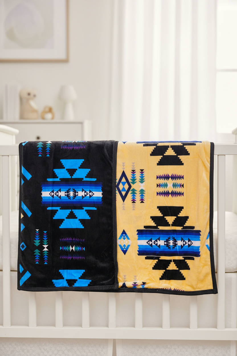 Storm Pattern Baby / Throw Blanket – Reversible 40 x 60