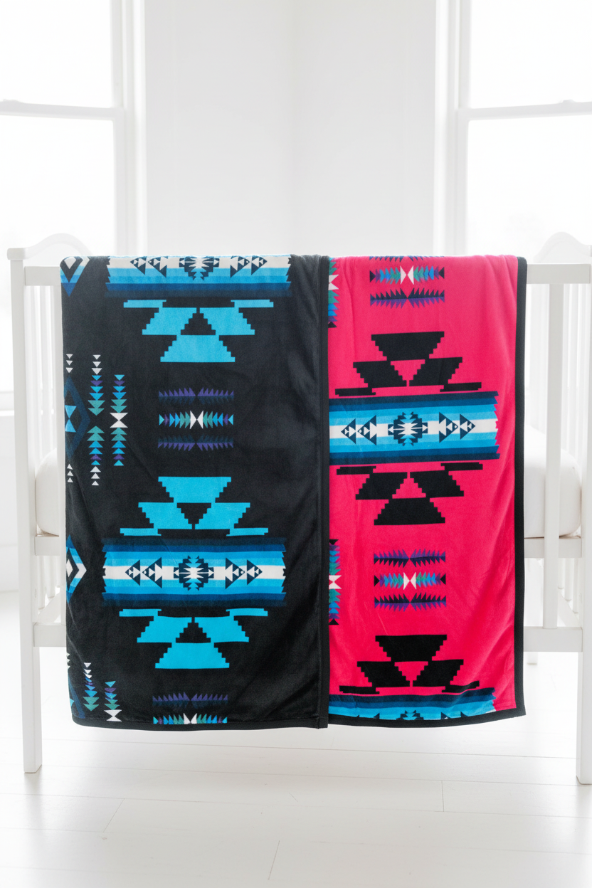 Storm Pattern Baby / Throw Blanket – Reversible 40 x 60