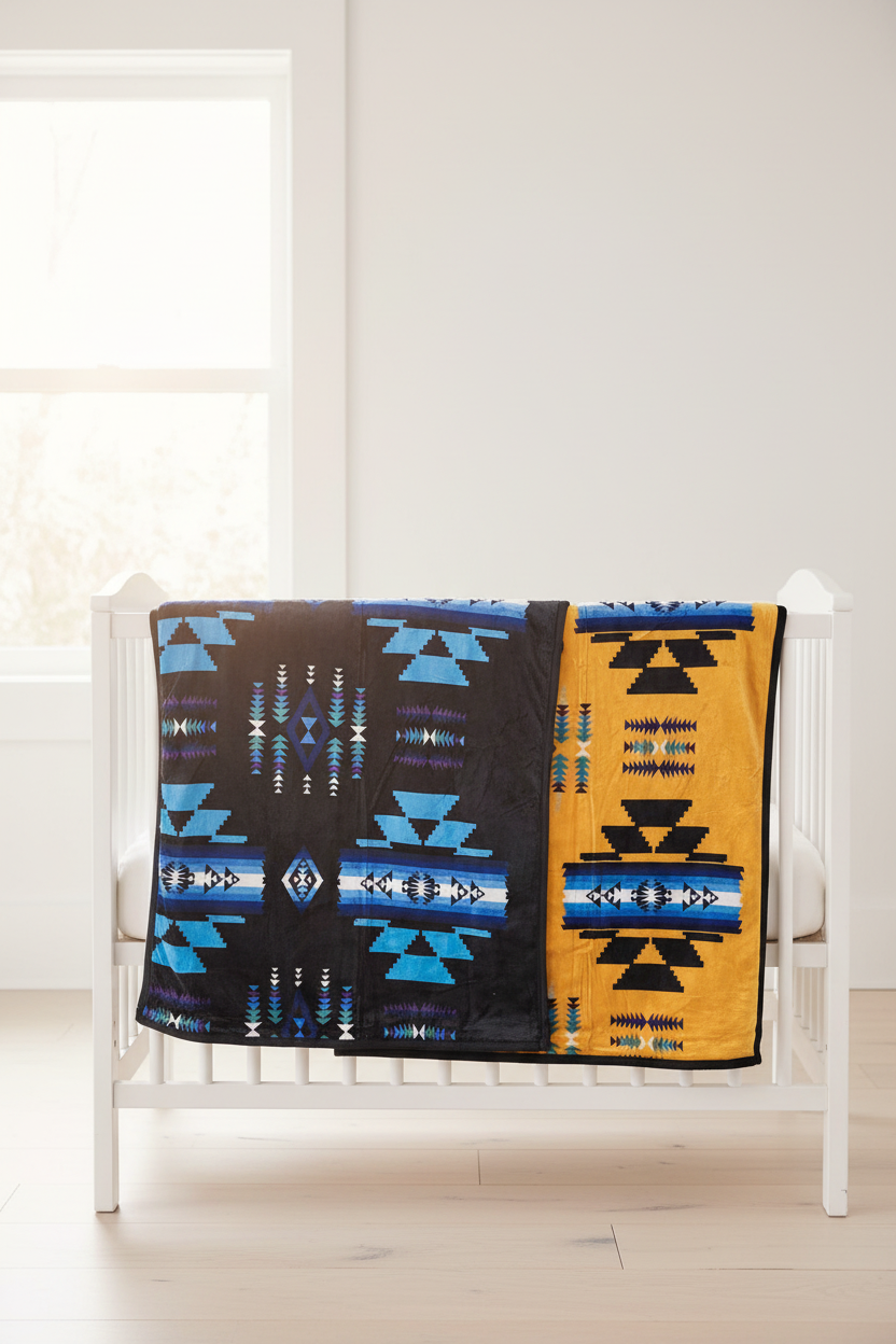Storm Pattern Baby / Throw Blanket – Reversible 40 x 60