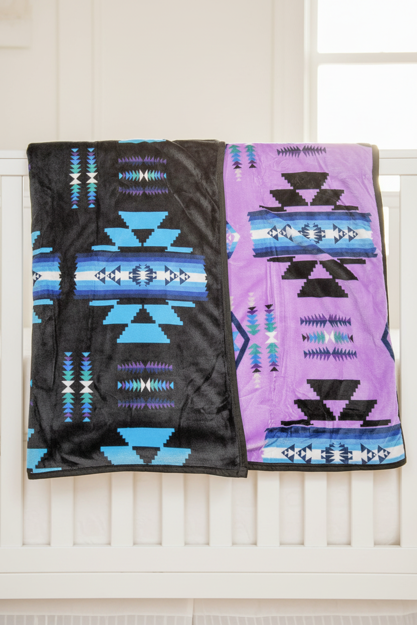 Storm Pattern Baby / Throw Blanket – Reversible 40 x 60