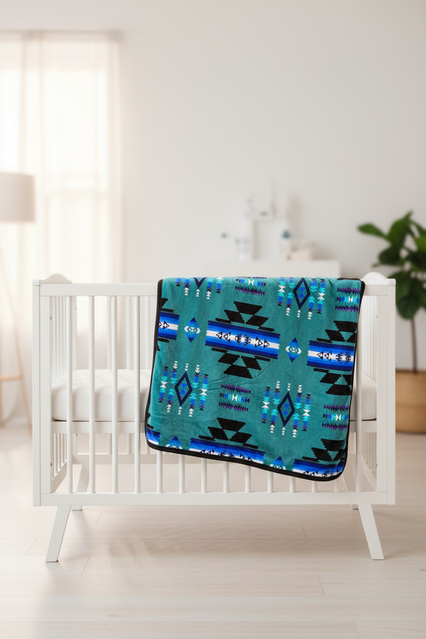 Storm Pattern Baby / Throw Blanket – Reversible 40 x 60