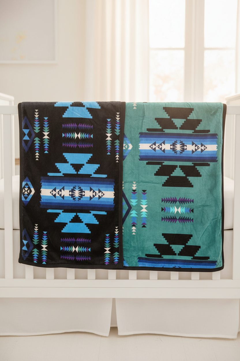 Storm Pattern Baby / Throw Blanket – Reversible 40 x 60