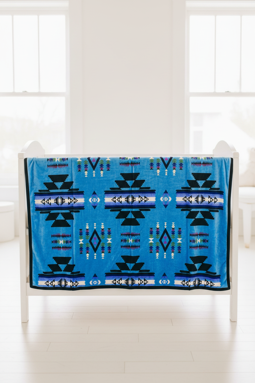 Storm Pattern Baby / Throw Blanket – Reversible 40 x 60