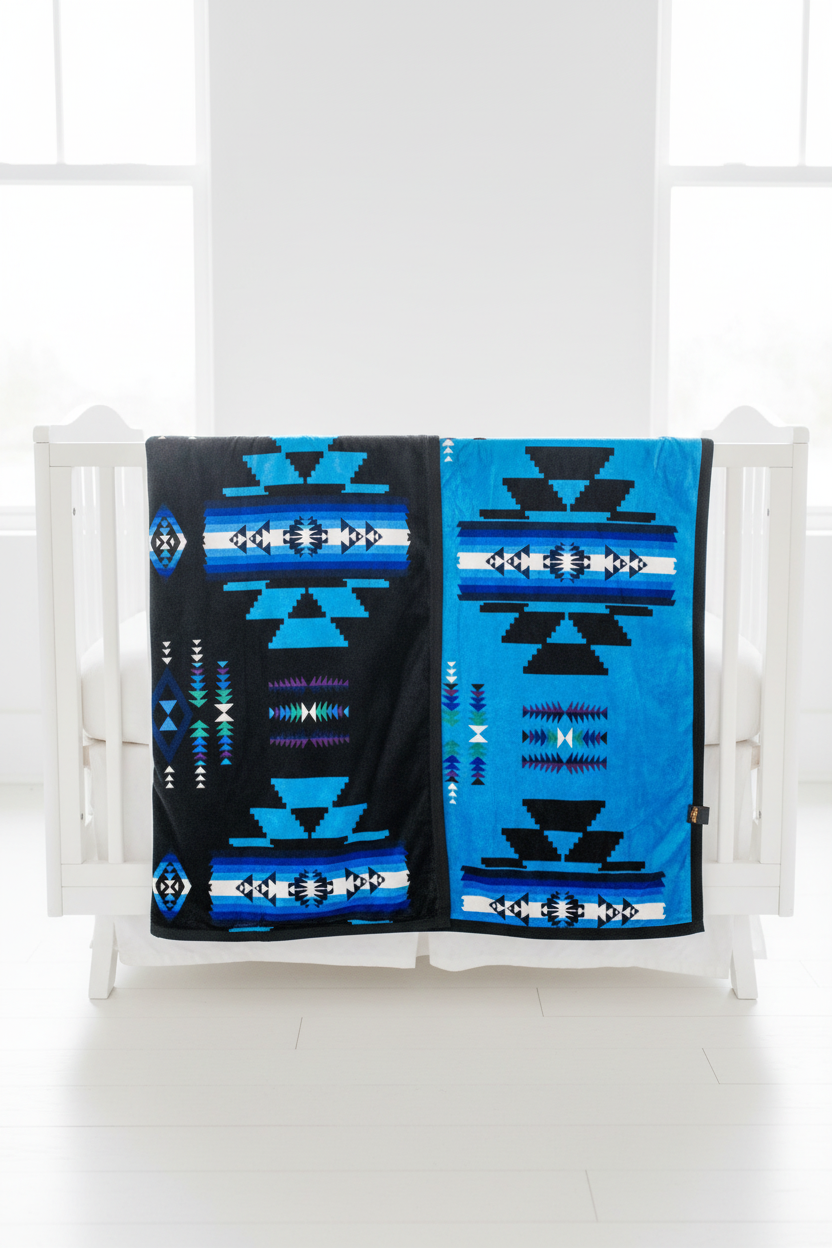 Storm Pattern Baby / Throw Blanket – Reversible 40 x 60