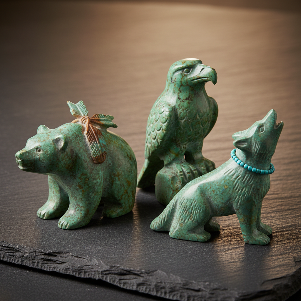 Turquoise Animal Fetish Carvings