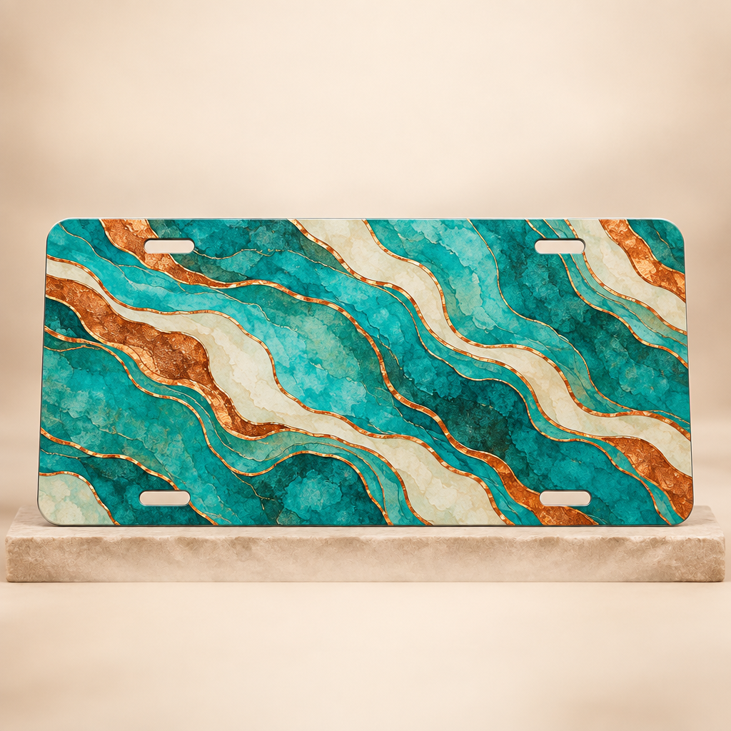 Turquoise-inspired abstract plate concept