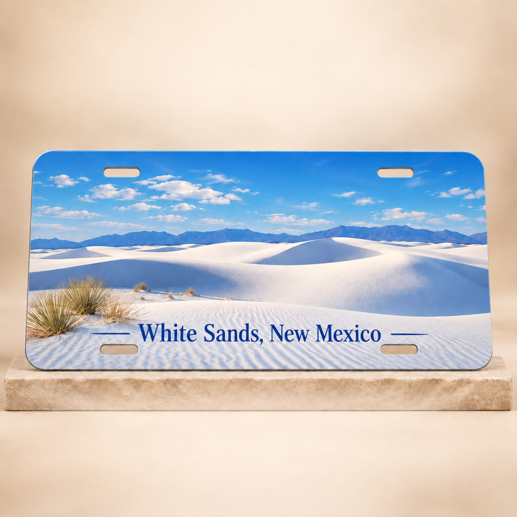 White Sands, New Mexico plate