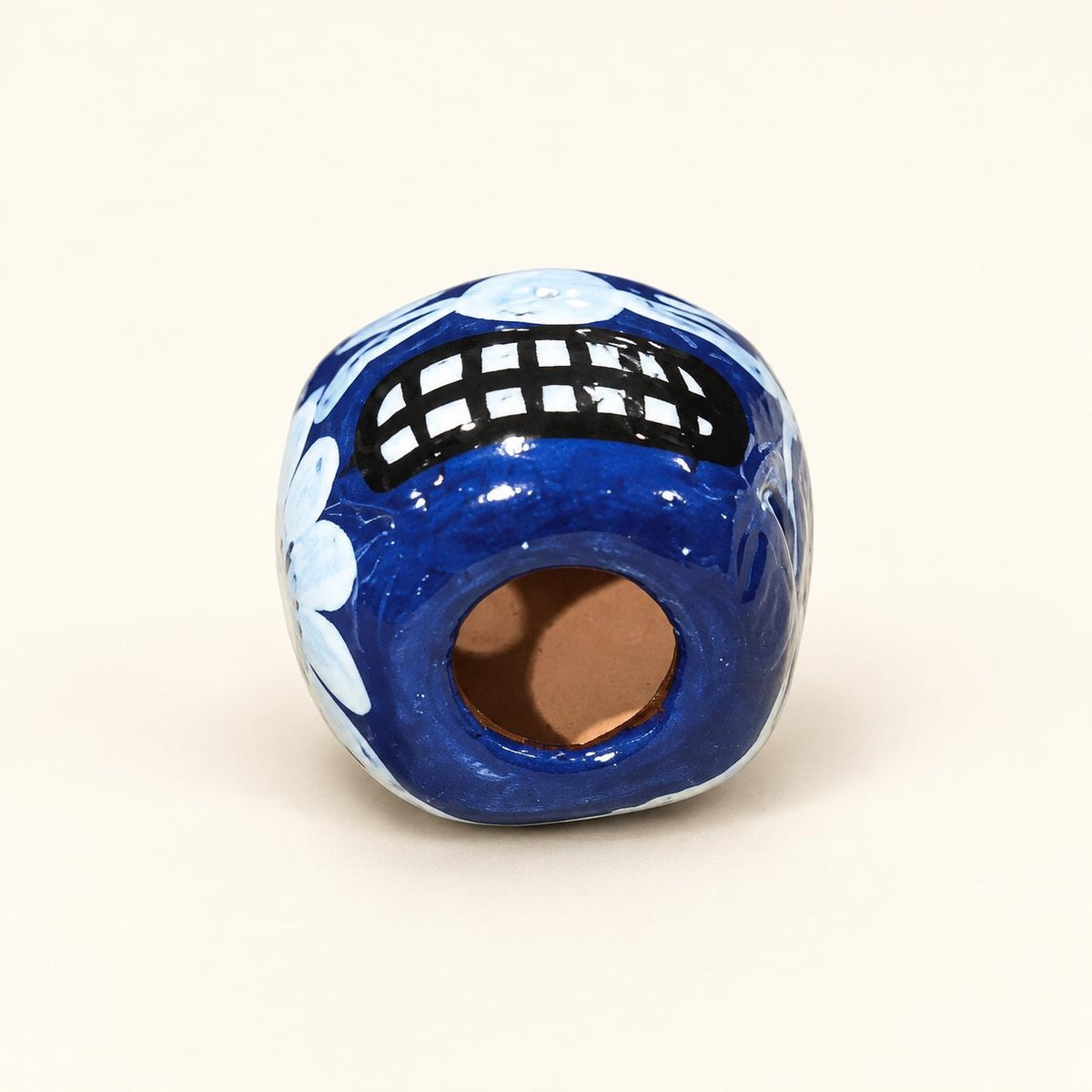 XSM hand-painted ceramic sugar skull, alternate product view 5
